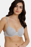 Zivame Padded Wired 3/4th Coverage T-Shirt Bra - Grey Melange — thumbnail 1